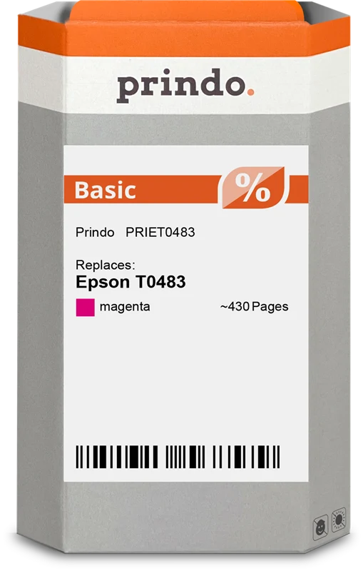 Prindo Basic Druckerpatrone kompatibel mit Epson T0483 Magenta
