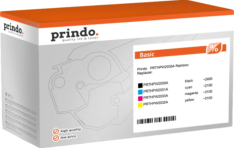 Prindo Basic Multipack kompatibel mit HP 415A Multipack BK/C/M/Y