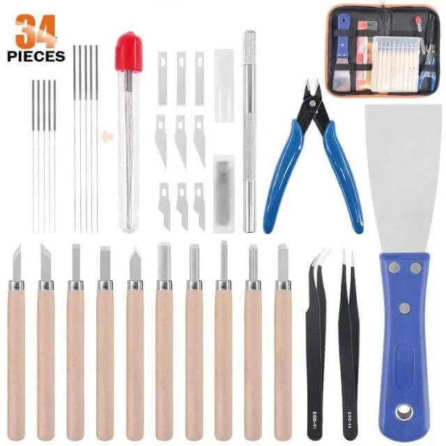 42 oder 34 teiliges 3D-Druck Tool Kit
