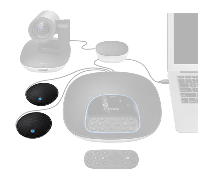 Logitech Zusatzmikrofone für Videokonferenzsysteme Schwarz