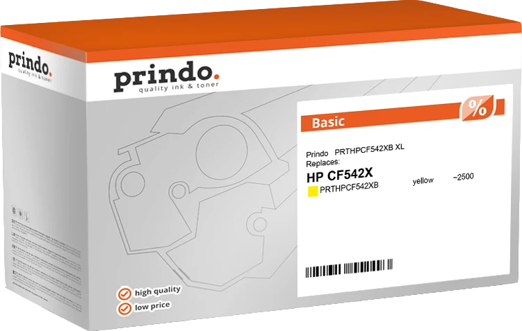 Prindo Basic XL Toner kompatibel mit HP 203X Gelb