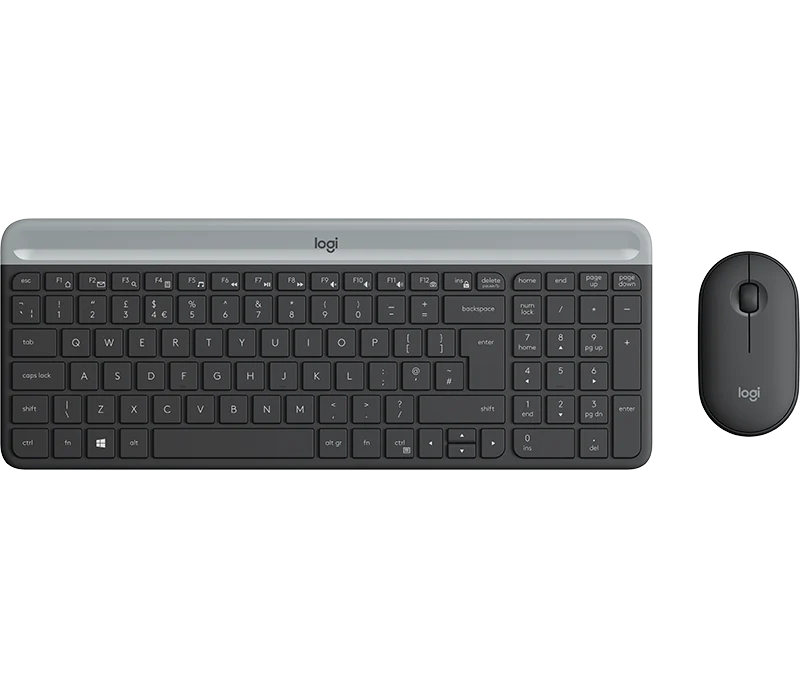 Logitech Slim Wireless Combo MK470 Graphitgrau