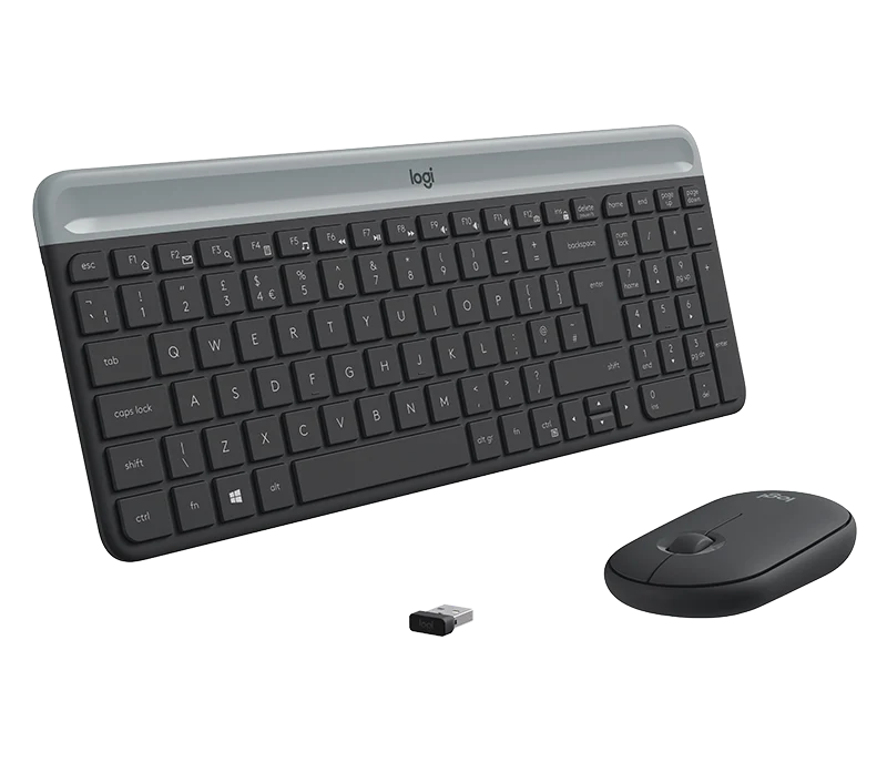 Logitech Slim Wireless Combo MK470 Graphitgrau