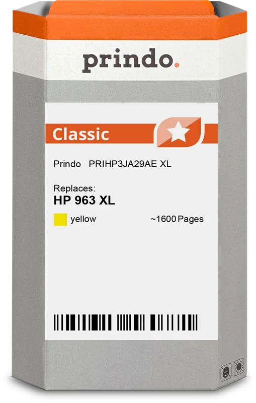 Prindo Classic XL Druckerpatrone kompatibel mit HP 963 XL Gelb