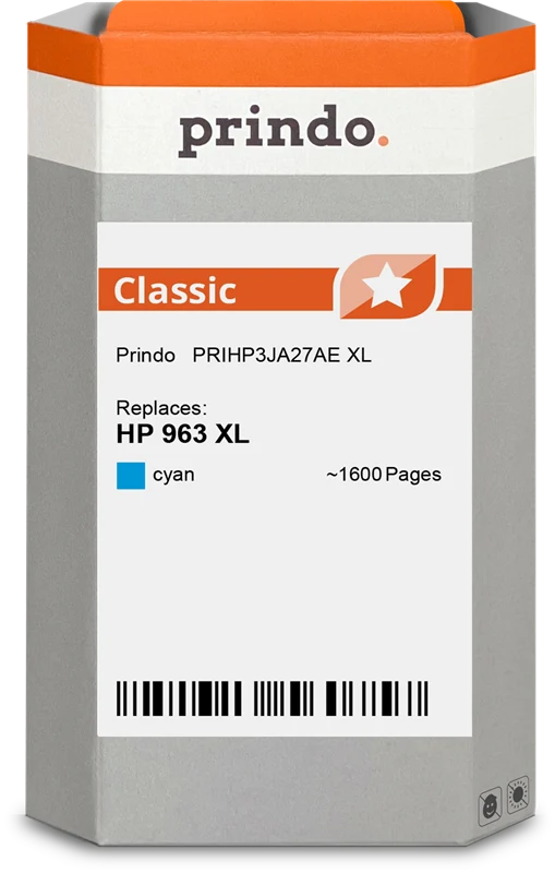 Prindo Classic XL Druckerpatrone kompatibel mit HP 963 XL Cyan