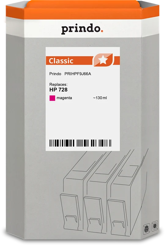 Prindo Classic Druckerpatrone kompatibel mit HP 728 Magenta