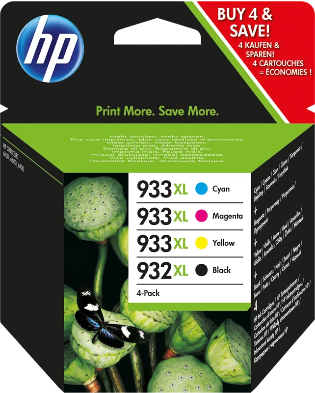 HP 932XL+933XL Multipack Schwarz/Cyan/Magenta/Gelb