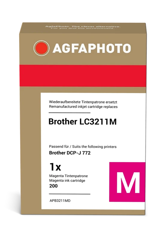 Agfa Photo Druckerpatrone kompatibel mit Brother LC3211M Magenta