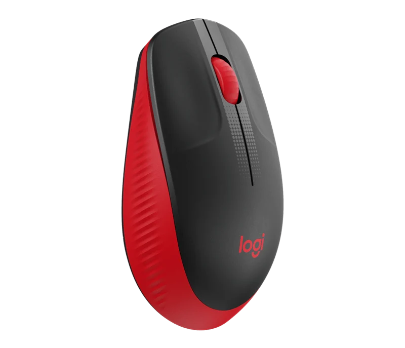 Logitech M190 Maus Schwarz / Rot