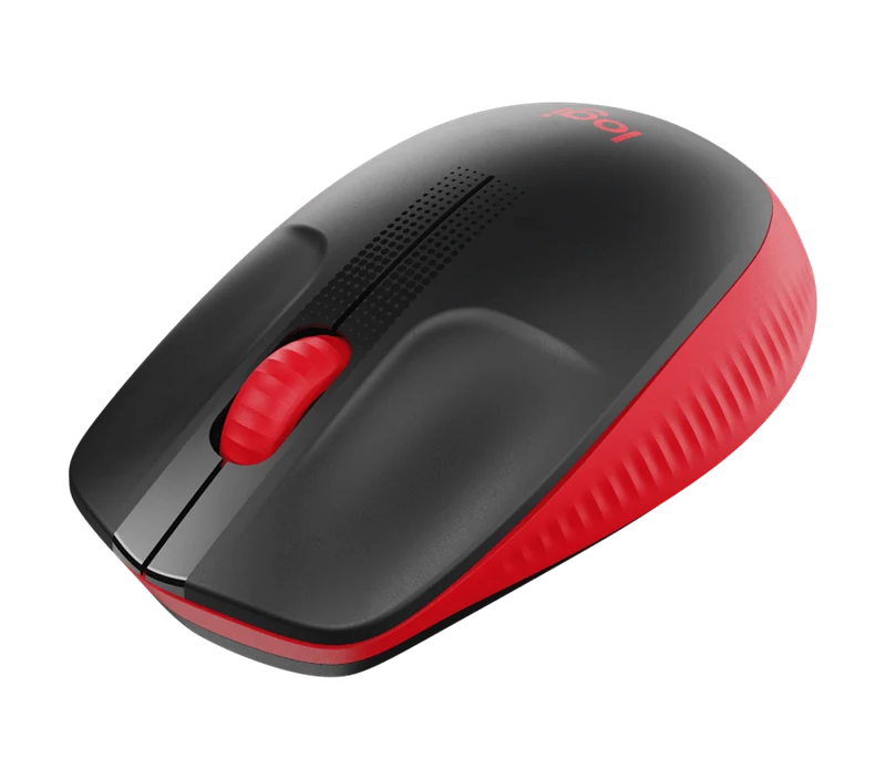 Logitech M190 Maus Schwarz / Rot
