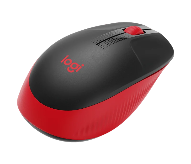 Logitech M190 Maus Schwarz / Rot