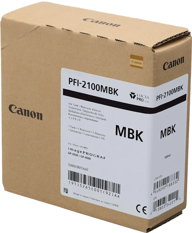 Canon PFI-2100mbk Schwarz (Matt) Druckerpatrone 5265C001