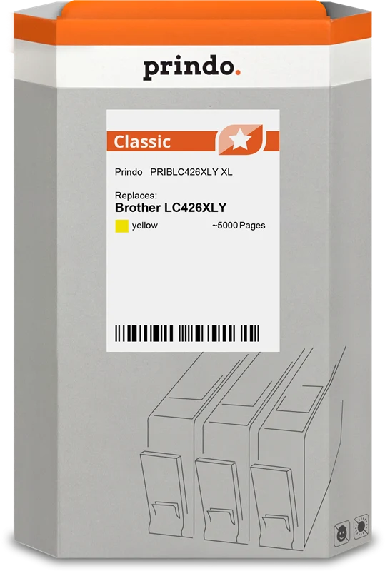 Prindo Classic XL Druckerpatrone kompatibel mit Brother LC426XLY Gelb