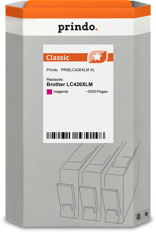 Prindo Classic XL Druckerpatrone kompatibel mit Brother LC426XLM Magenta