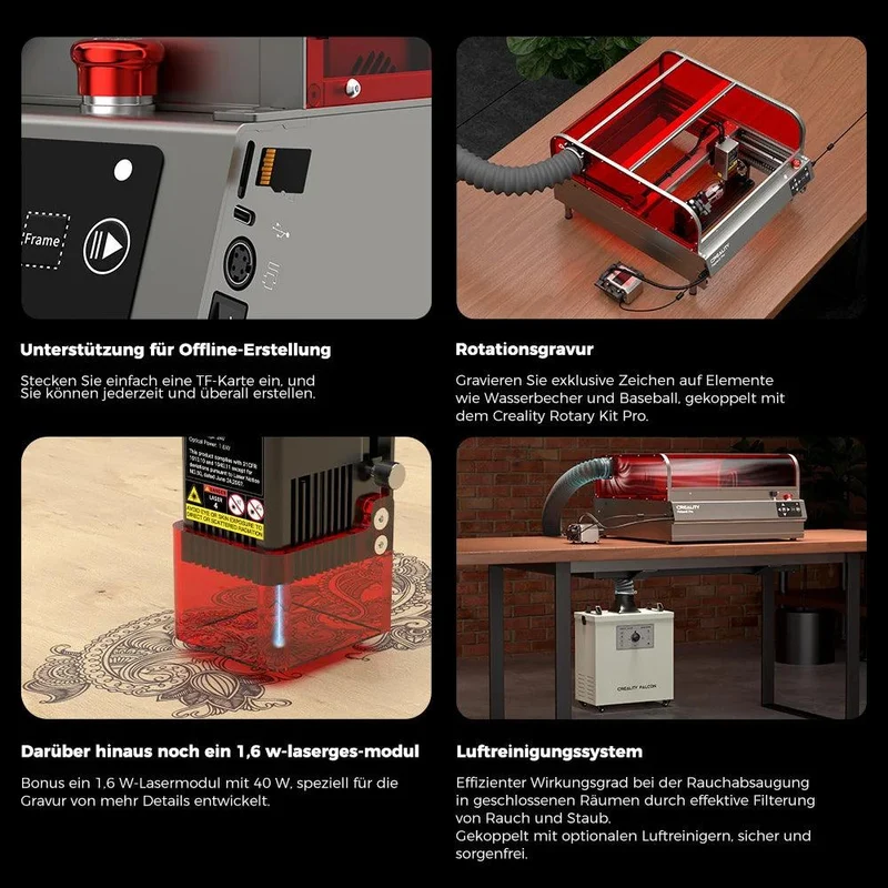 Creality Falcon 2 Pro geschlossener Laser-Gravierer