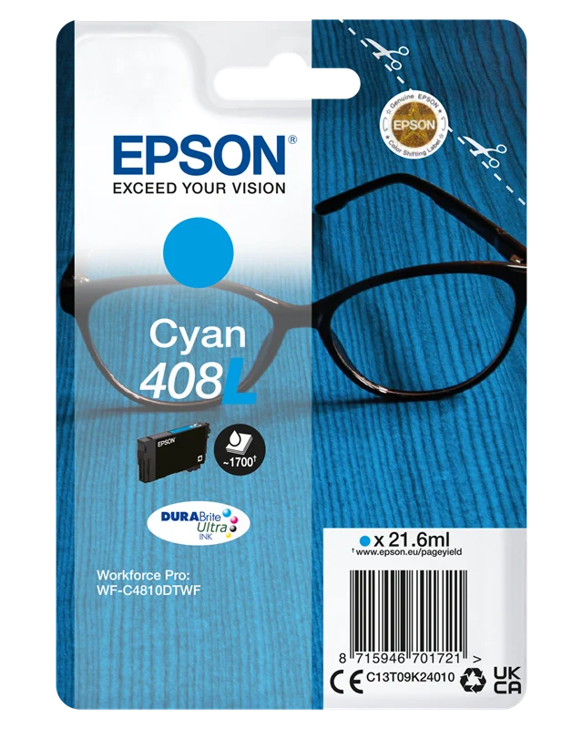 Epson 408L Cyan Druckerpatrone C13T09K24010
