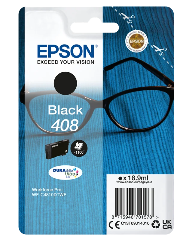 Epson 408 Schwarz Druckerpatrone C13T09J14010