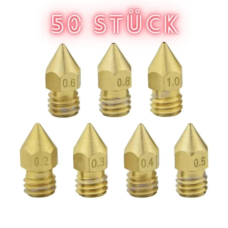 MK8 Messing Düsen 50 Stück