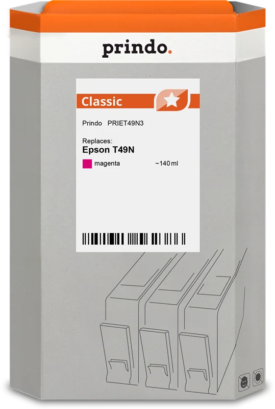 Prindo Classic Druckerpatrone kompatibel mit Epson T49N Magenta