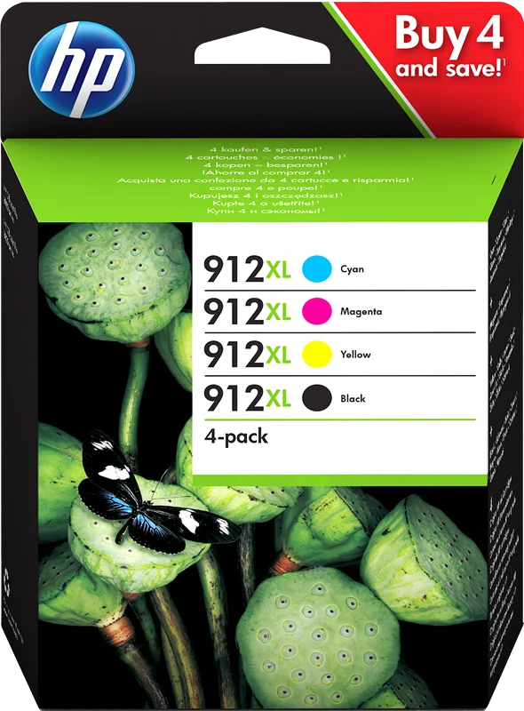 HP 912 XL Multipack Schwarz/Cyan/Magenta/Gelb