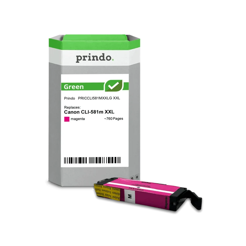 Prindo Green XXL Druckerpatrone kompatibel mit Canon CLI-581m XXL Magenta