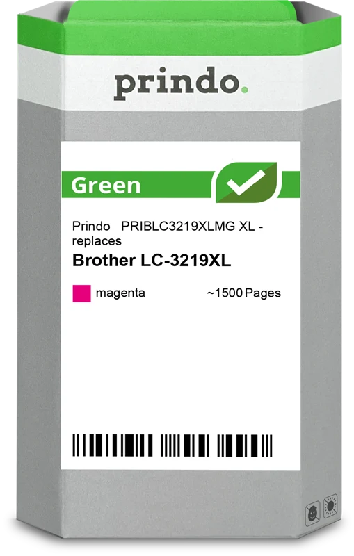Prindo Green XL Druckerpatrone kompatibel mit Brother LC3219XLM Magenta