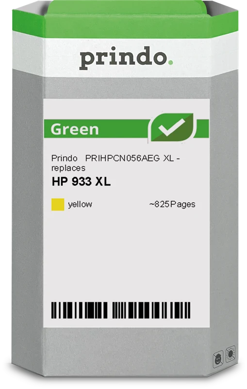 Prindo Green XL Druckerpatrone kompatibel mit HP 933 XL Gelb
