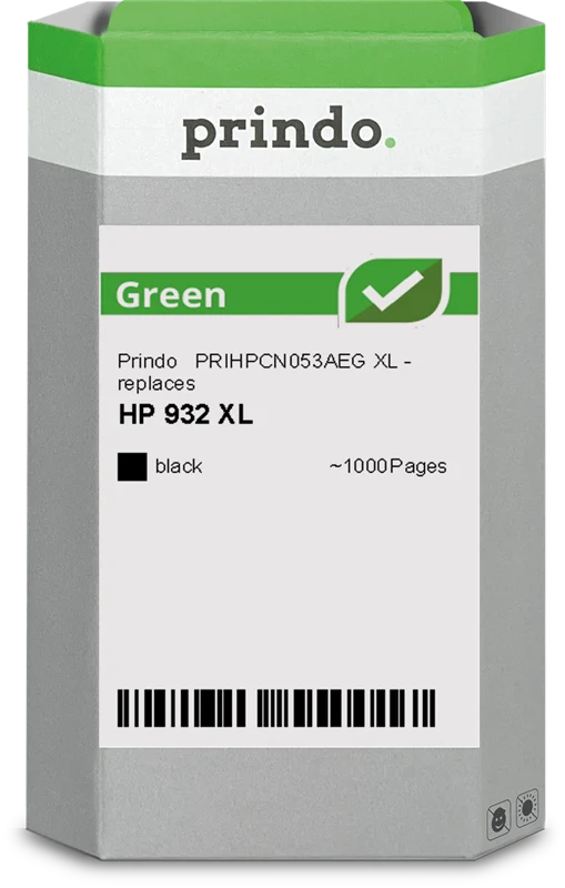 Prindo Green XL Druckerpatrone kompatibel mit HP 932 XL Schwarz