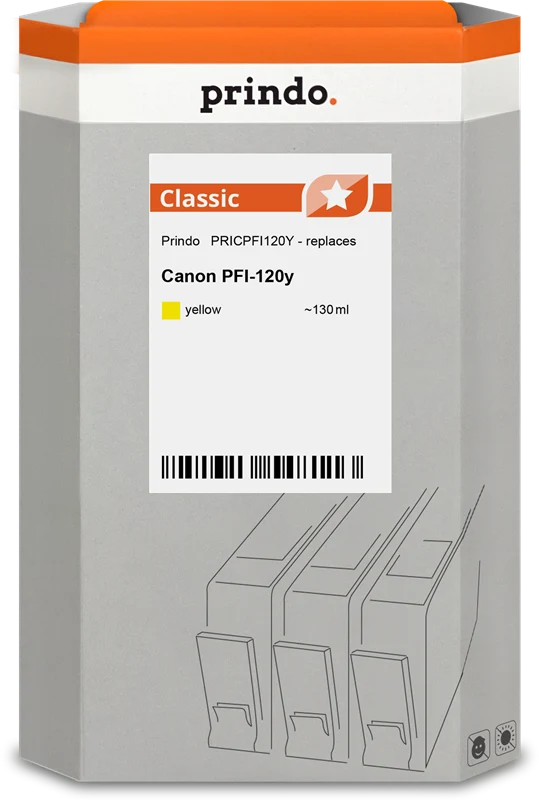 Prindo Classic Druckerpatrone kompatibel mit Canon PFI-120y Gelb