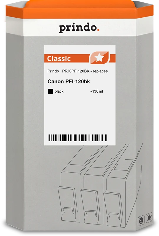 Prindo Classic Druckerpatrone kompatibel mit Canon PFI-120bk Schwarz