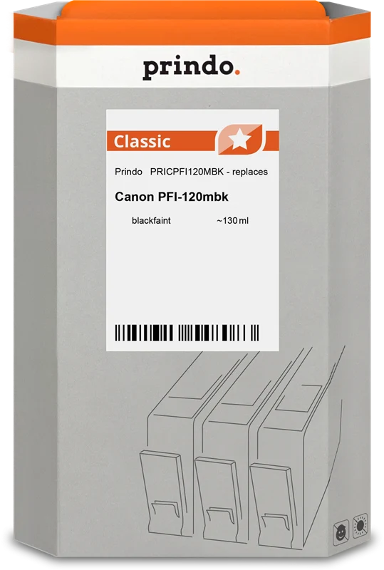 Prindo Classic Druckerpatrone kompatibel mit Canon PFI-120mbk SchwarzMatt