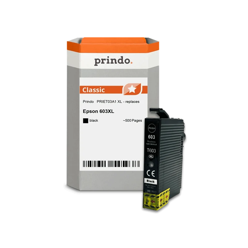Prindo Classic XL Druckerpatrone kompatibel mit Epson 603XL Schwarz