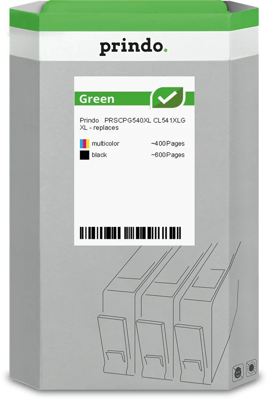 Prindo Green XL Multipack kompatibel mit Canon PG-540XL/CL541XL mehrere Farben