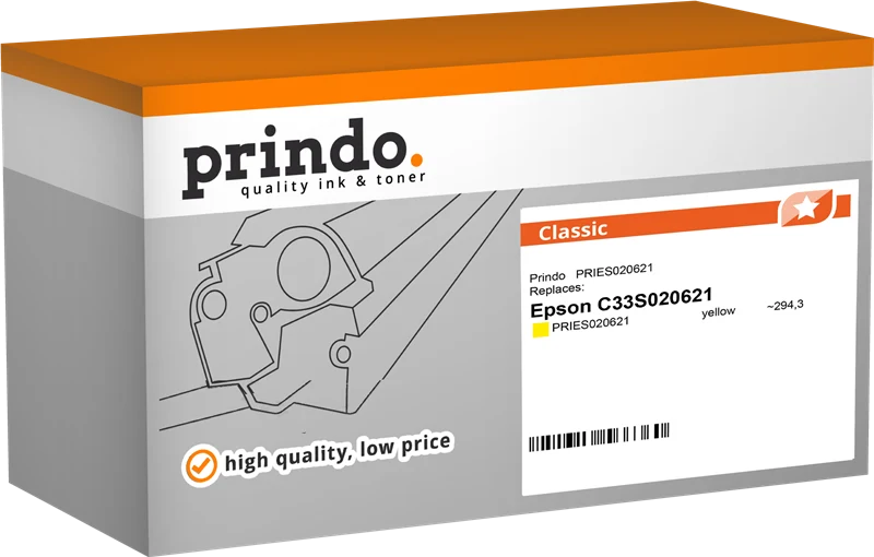 Prindo Classic Druckerpatrone kompatibel mit Epson SJIC26P-Y Gelb