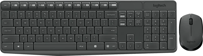 Logitech MK235 Tastatur und Maus Schwarz