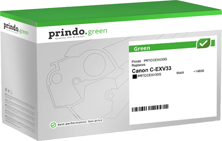 Prindo Green Toner kompatibel mit Canon C-EXV33 Schwarz