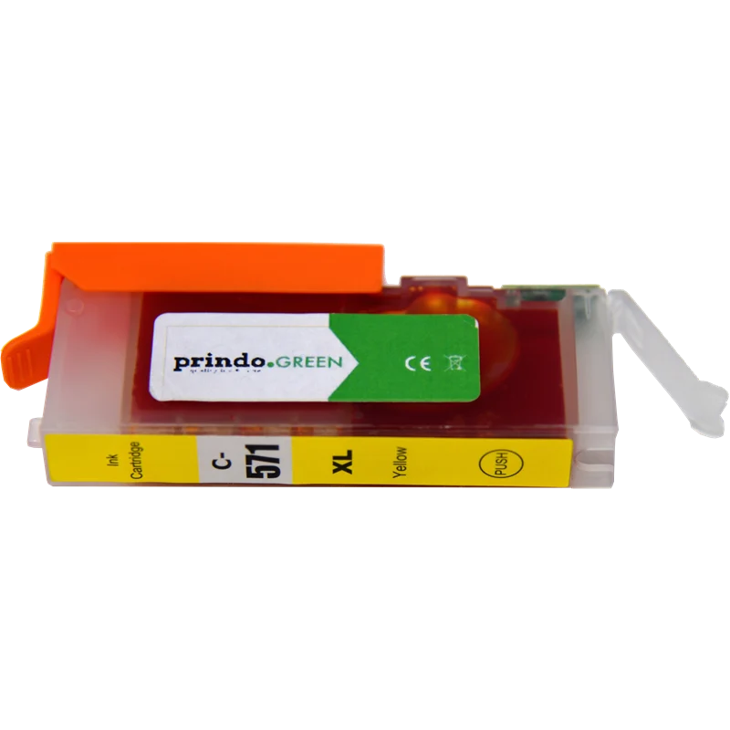 Prindo Green XL Druckerpatrone kompatibel mit Canon CLI-571y XL Gelb