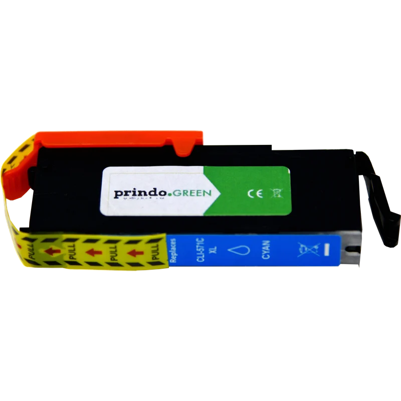 Prindo Green XL Druckerpatrone kompatibel mit Canon CLI-571c XL Cyan