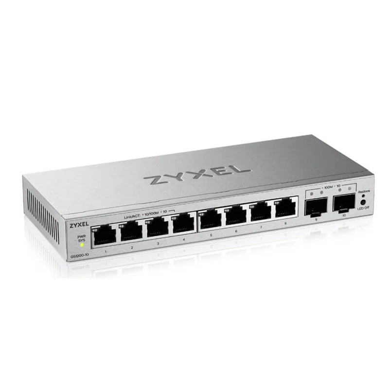 Zyxel GS1200-10v3 Managed L2 Gigabit Ethernet (10/100/1000) Desktop Grau