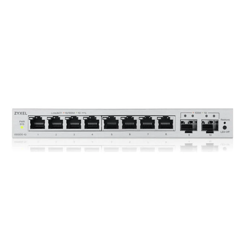 Zyxel GS1200-10v3 Managed L2 Gigabit Ethernet (10/100/1000) Desktop Grau