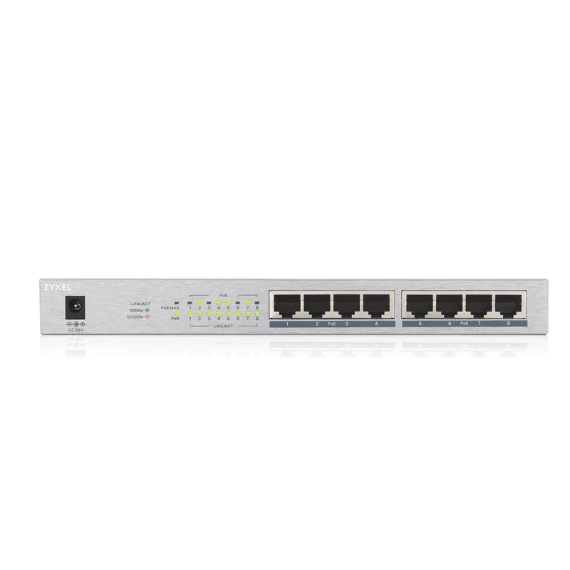 Zyxel GS1008HP Unmanaged Gigabit Ethernet (10/100/1000) Power over Ethernet (PoE) Grau