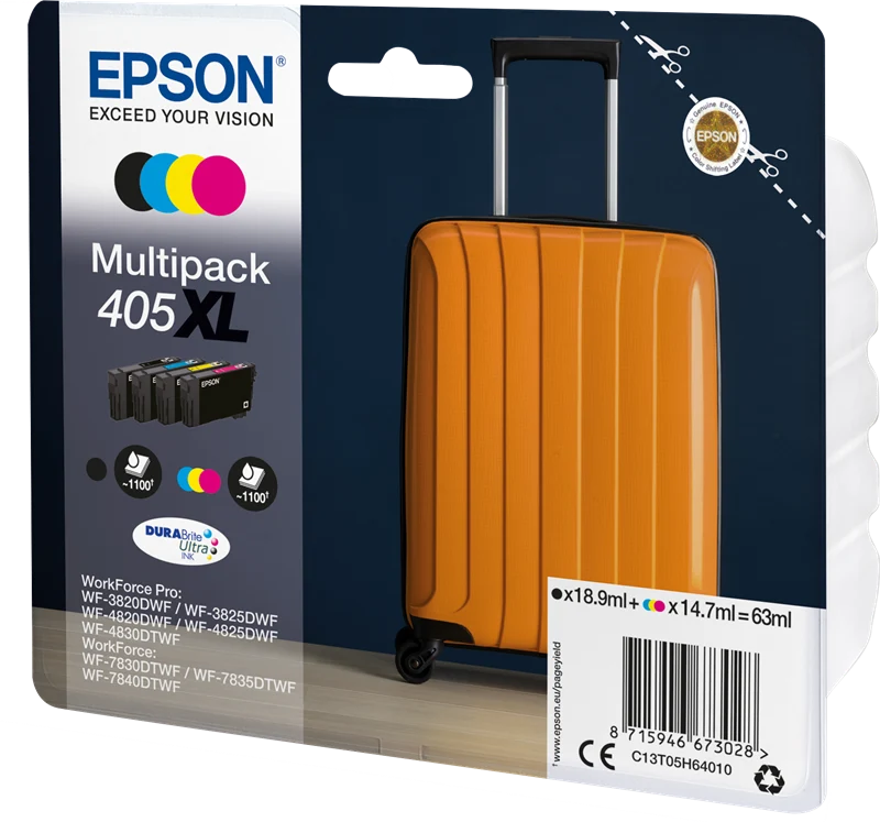 Epson 405XL Multipack Schwarz/Cyan/Magenta/Gelb