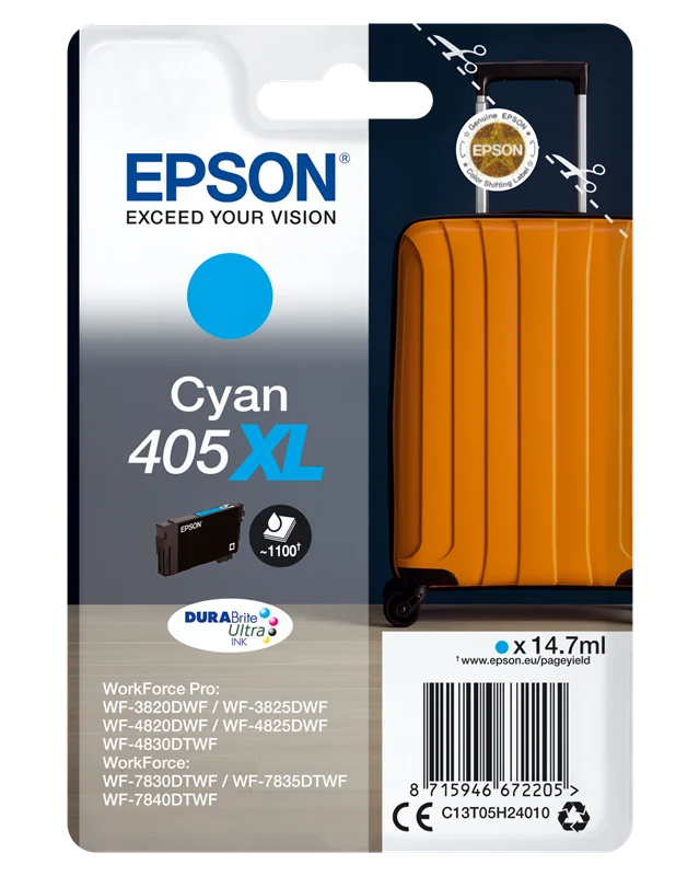 Epson 405 XL Cyan Druckerpatrone C13T05H24010