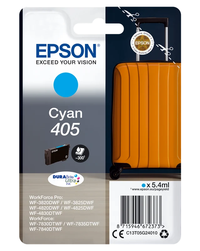 Epson 405 Cyan Druckerpatrone C13T05G24010