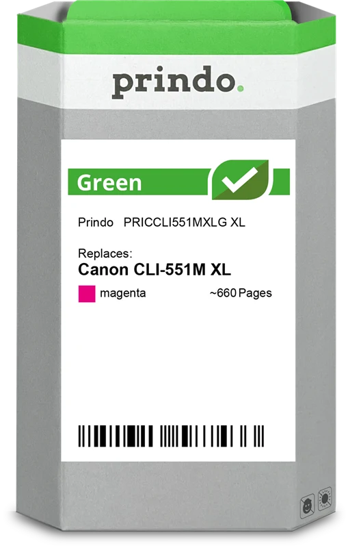 Prindo Green XL Druckerpatrone kompatibel mit Canon CLI-551M XL Magenta