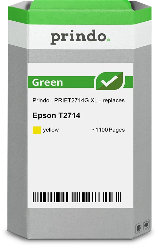 Prindo Green XL Druckerpatrone kompatibel mit Epson 27 XL Gelb