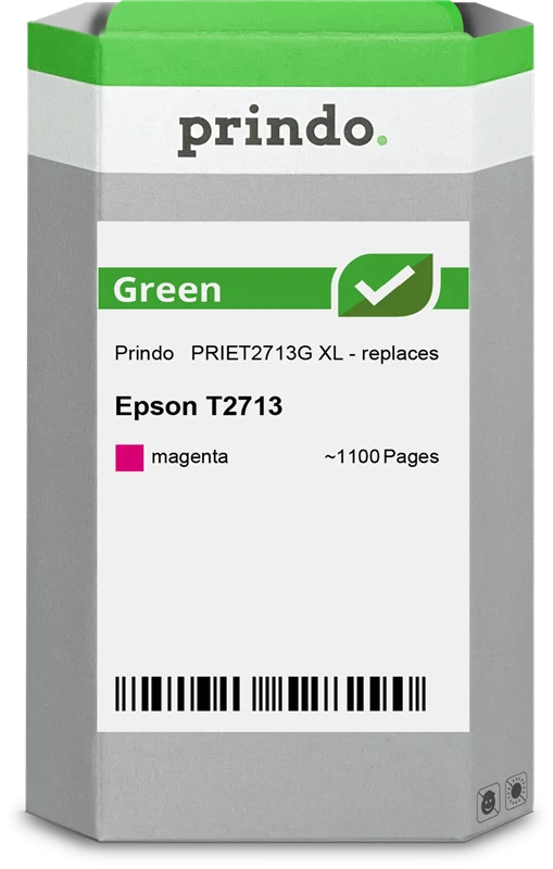 Prindo Green XL Druckerpatrone kompatibel mit Epson 27 XL Magenta