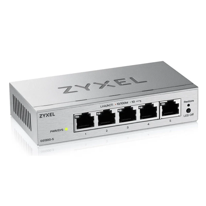 Zyxel GS1200-5V3 Managed L2 Gigabit Ethernet (10/100/1000) Desktop Grau