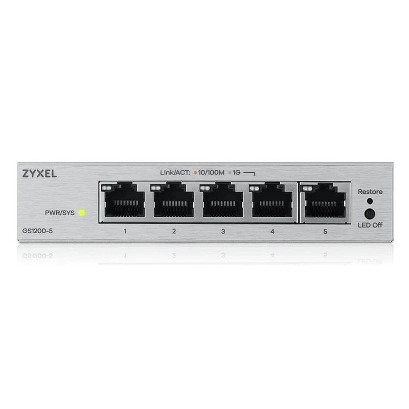 Zyxel GS1200-5V3 Managed L2 Gigabit Ethernet (10/100/1000) Desktop Grau