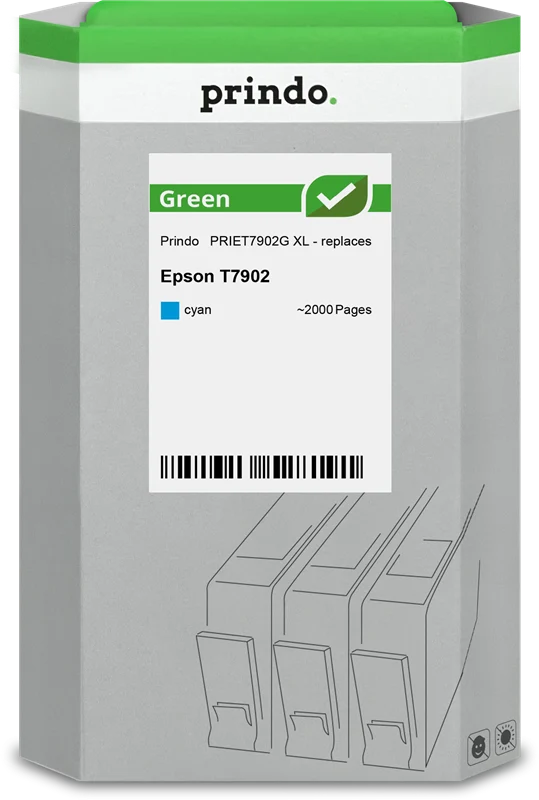 Prindo Green XL Druckerpatrone kompatibel mit Epson 79 XL Cyan